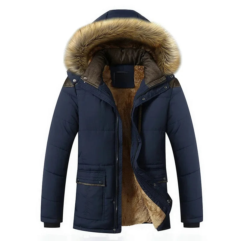 Elegante gepolsterte Fleece-Winterjacke